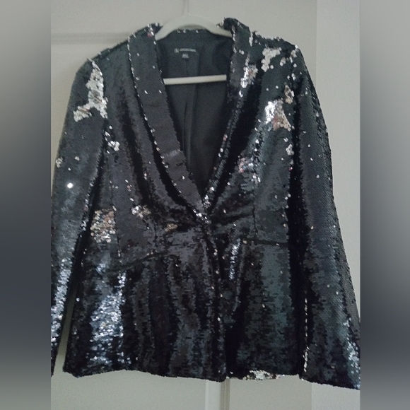 INC, NWOT, Black, Size Small, Sequin Blazer - Picture 3 of 6